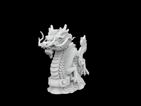 Chinese Dragon Statue 3D Printable M 3D Print Model