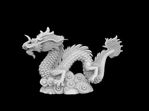 Chinese Dragon Statue 3D Printable M 3D printmodel