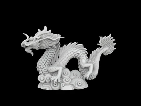 Chinese Dragon Statue 3D Printable M 3D Print Model