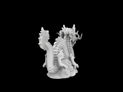 Chinese Dragon Statue 3D Printable M 3D printmodel