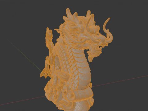 Chinese Dragon Statue 3D Printable M 3D Print Model