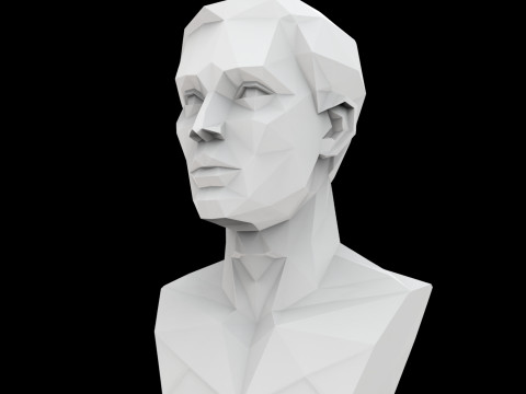 Cubist Bust 3D Printable Model Modello di stampa 3D
