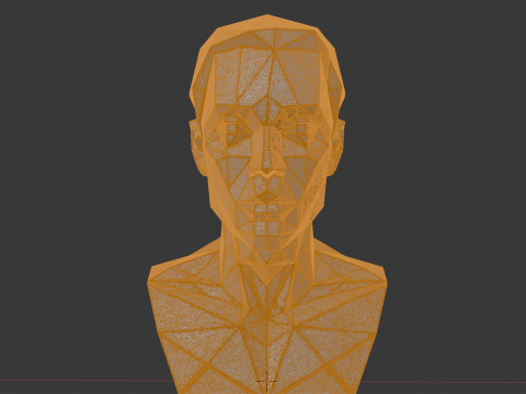 Cubist Bust 3D Printable Model Modello di stampa 3D