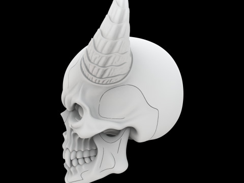Demon Skull with Glowing Eyes 3D Printable Model 3D Принт Модель