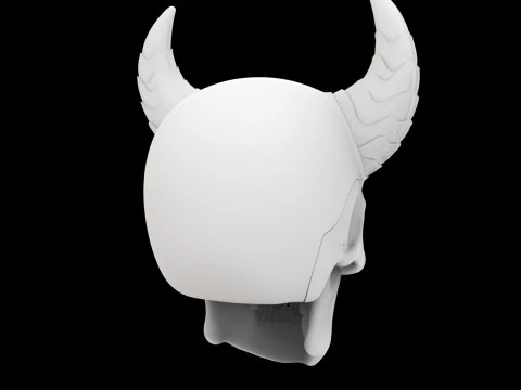 Demon Skull with Glowing Eyes 3D Printable Model 3D Print Model