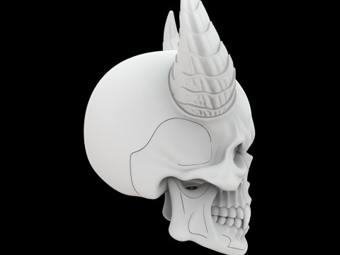 Demon Skull with Glowing Eyes 3D Printable Model 3D Принт Модель