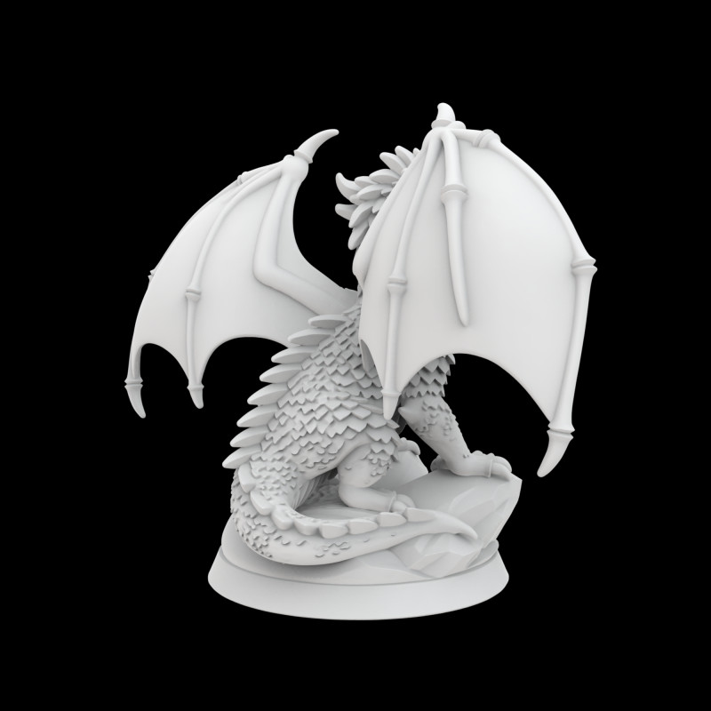 Dragon Hatchling Tabletop Gaming 3D Printable Model 3Dプリントモデル .c4d .max .obj .3ds .fbx .stl .blend 