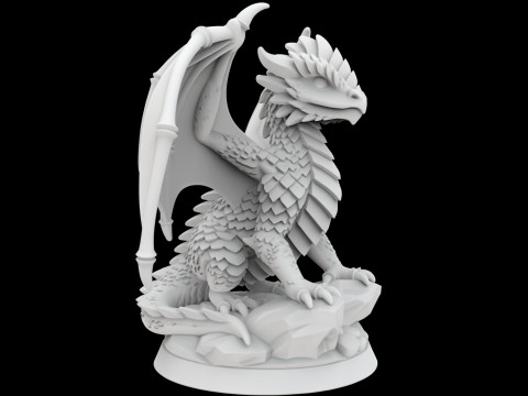 Dragon Hatchling Tabletop Gaming 3D Printable Model 3Dプリントモデル