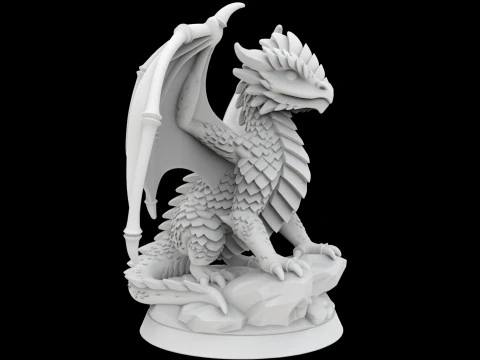 Dragon Hatchling Tabletop Gaming 3D Printable Model 3D Print Model