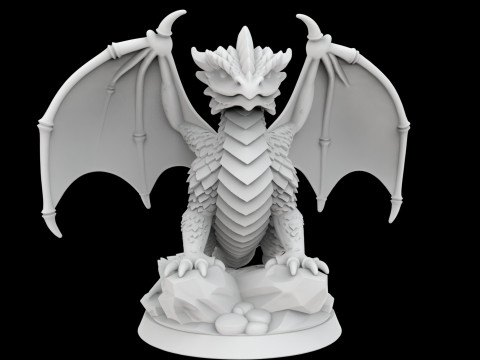 Dragon Hatchling Tabletop Gaming 3D Printable Model 3Dプリントモデル