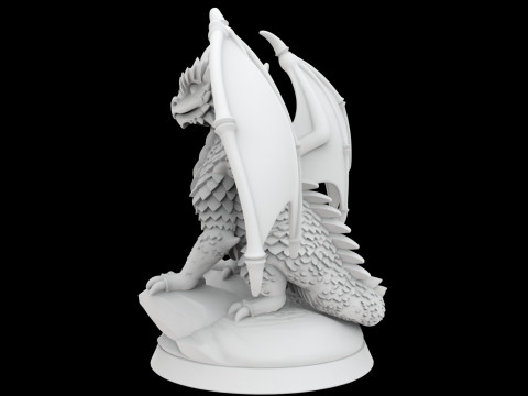 Dragon Hatchling Tabletop Gaming 3D Printable Model 3Dプリントモデル