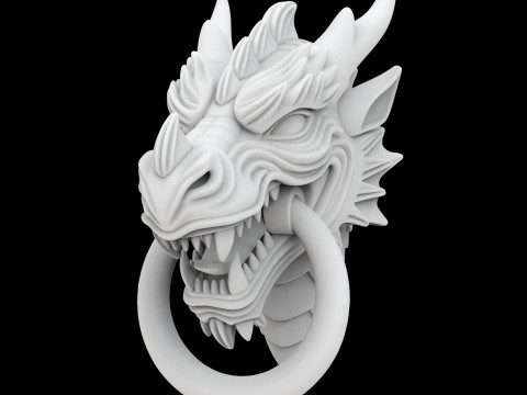 Dragon Head Door Knocker 3D Printable Mode Modelo de impresión 3D