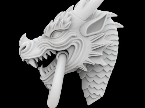 Dragon Head Door Knocker 3D Printable Mode Modelo de impresión 3D