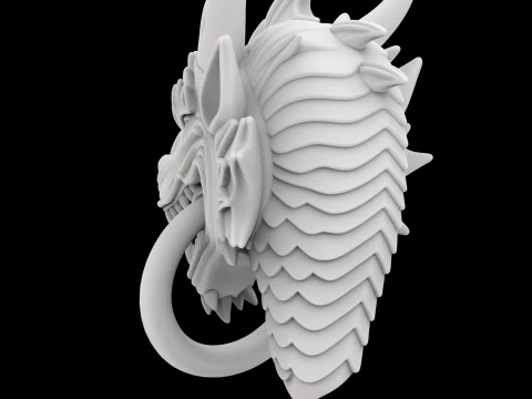 Dragon Head Door Knocker 3D Printable Mode 3D Print Model