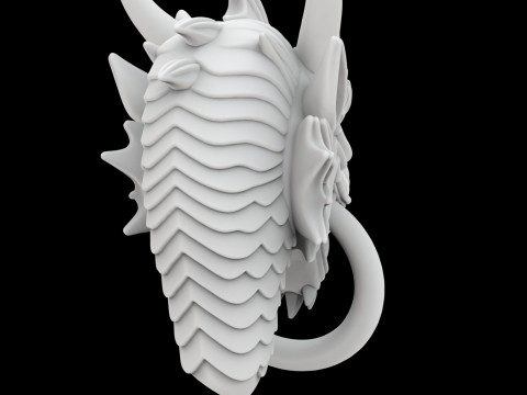 Dragon Head Door Knocker 3D Printable Mode Modelo de impresión 3D