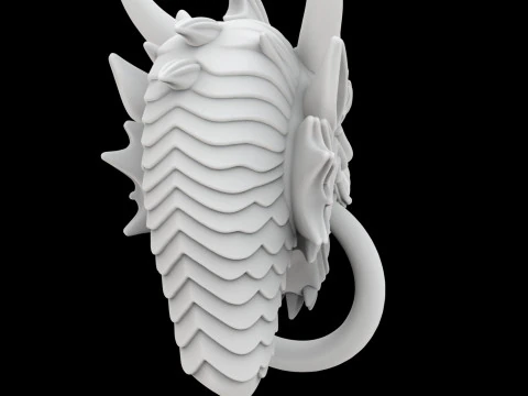 Dragon Head Door Knocker 3D Printable Mode 3D Print Model