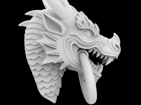 Dragon Head Door Knocker 3D Printable Mode Modelo de impresión 3D