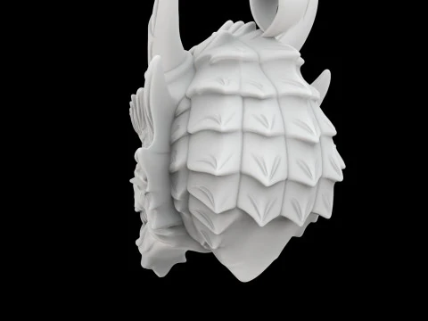 Dragon Head Necklace Pendant 3D Printable Model 3D Print Model
