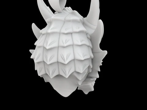 Dragon Head Necklace Pendant 3D Printable Model 3D Print Model