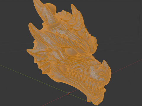 Ejderha Kafası Kolye Kolye 3D Yazdırılabilir Model 3D Baskı Modeli