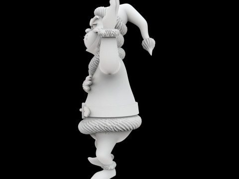 Grinch Santa Outfit Figurine 3D Printable Model Modelo de Impressão 3D