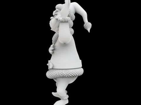 Grinch Santa Outfit Figurine 3D Printable Model 3D Print Model