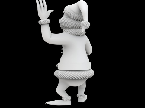Grinch Santa Outfit Figurine 3D Printable Model Modelo de Impressão 3D