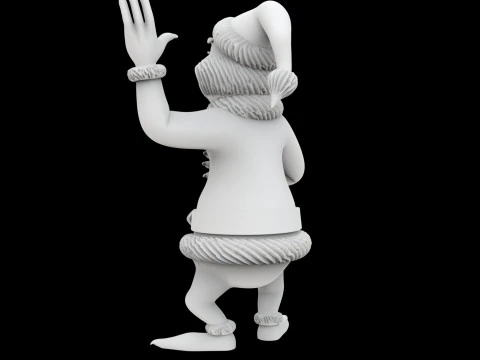 Grinch Santa Outfit Figurine 3D Printable Model 3D Print Model