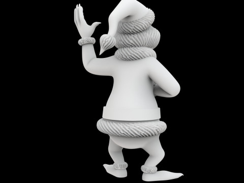 Grinch Santa Outfit Figurine 3D Printable Model Modelo de Impressão 3D