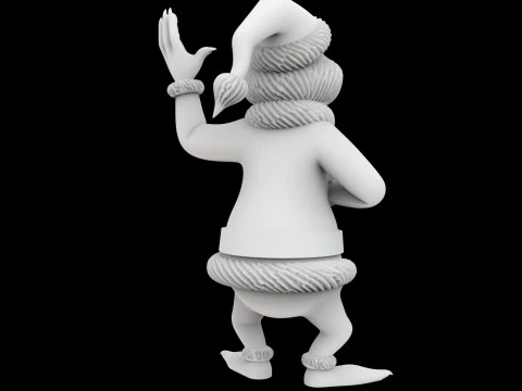 Grinch Santa Outfit Figurine 3D Printable Model 3D Print Model