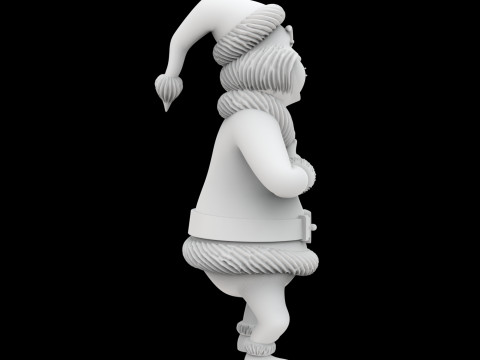 Grinch Santa Outfit Figurine 3D Printable Model Modelo de Impressão 3D