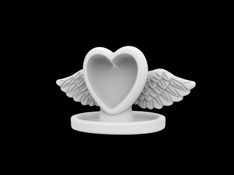Heart with Wings Ring Holder 3D प्रिंट मॉडल