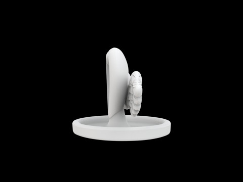 Heart with Wings Ring Holder 3D प्रिंट मॉडल