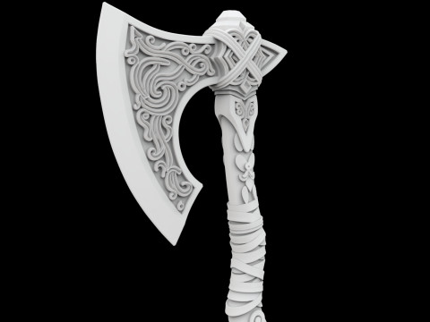 Ornamental Viking Axe Modelo de Impressão 3D