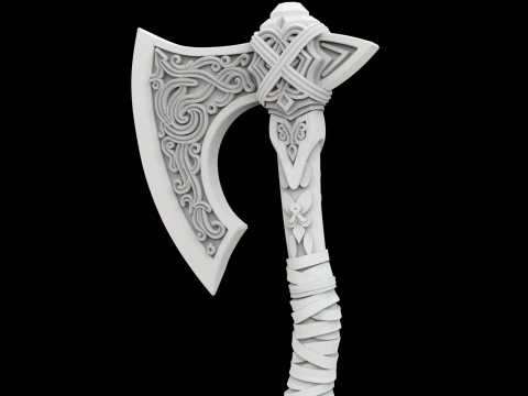 Ornamental Viking Axe 3D Print Model