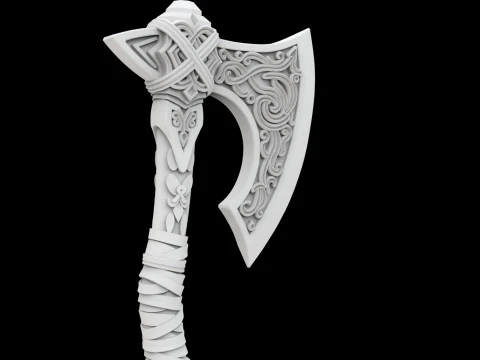 Ornamental Viking Axe 3D Print Model