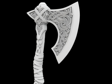 Ornamental Viking Axe 3D Baskı Modeli