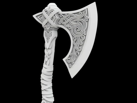 Ornamental Viking Axe 3D Print Model