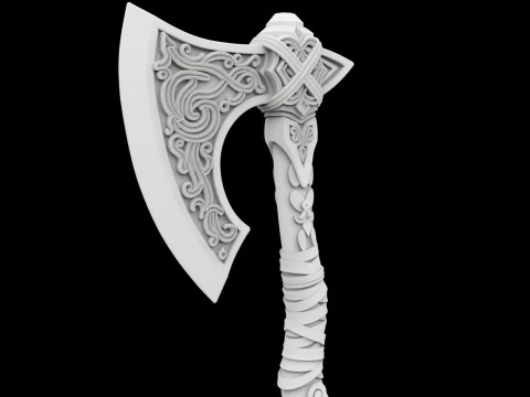 Ornamental Viking Axe 3D Print Model