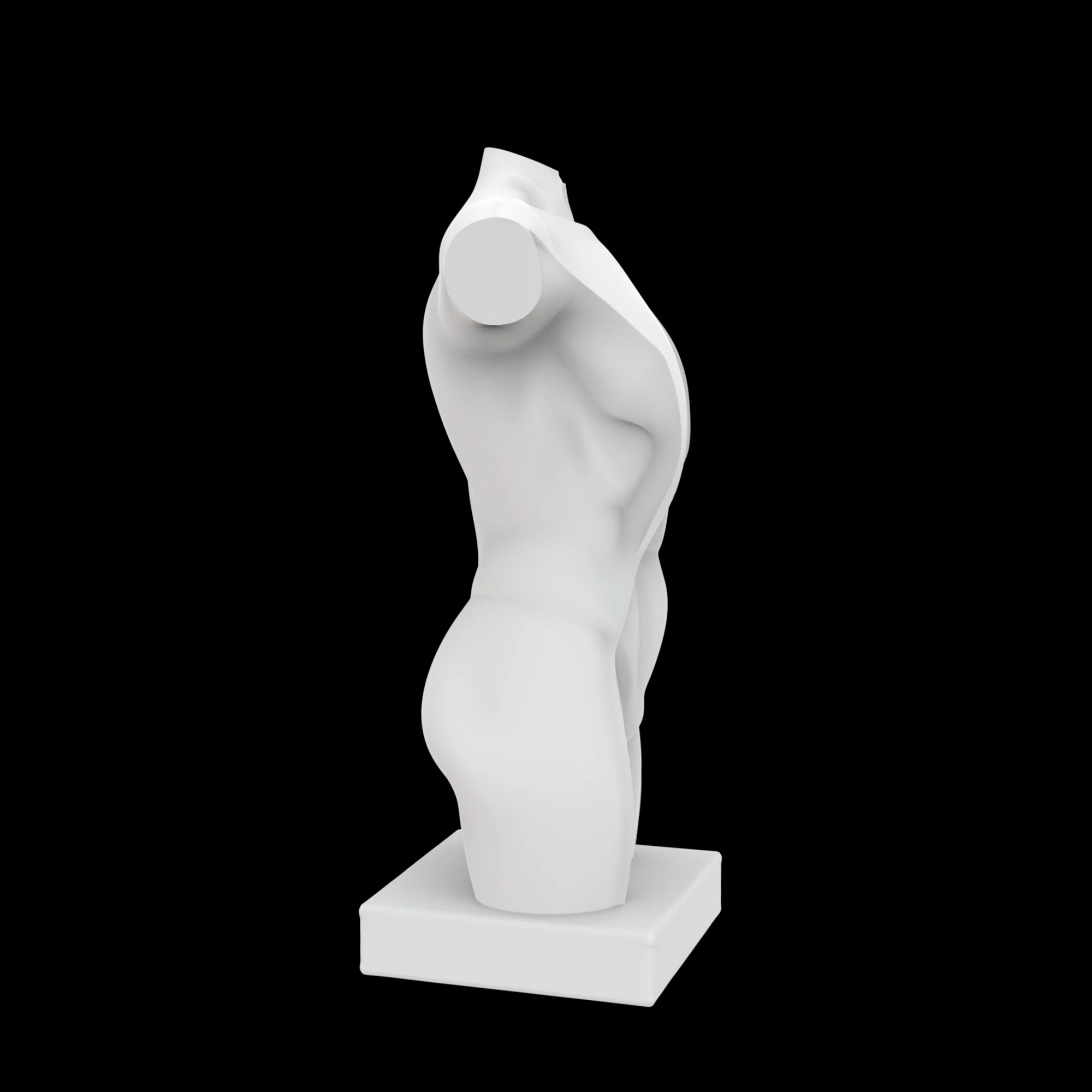 Abstract Human Torso Sculpture 3D Printable Model 3D Print Model .c4d .max .obj .3ds .fbx .stl .blend 