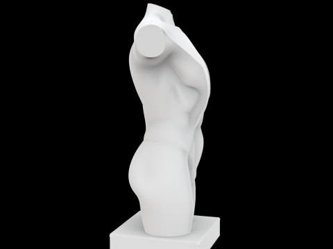 Abstract Human Torso Sculpture 3D Printable Model 3D Принт Модель