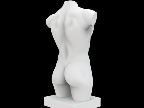 Abstract Human Torso Sculpture 3D Printable Model 3D Print Model