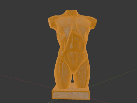 Abstract Human Torso Sculpture 3D Printable Model 3D Print Model