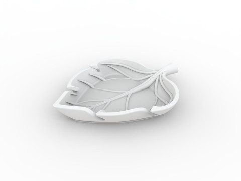 Abstract Leaf Tray 3D Printable Mode 3D Druckmodell