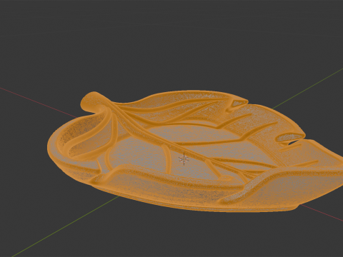 Abstract Leaf Tray 3D Printable Mode 3D Druckmodell