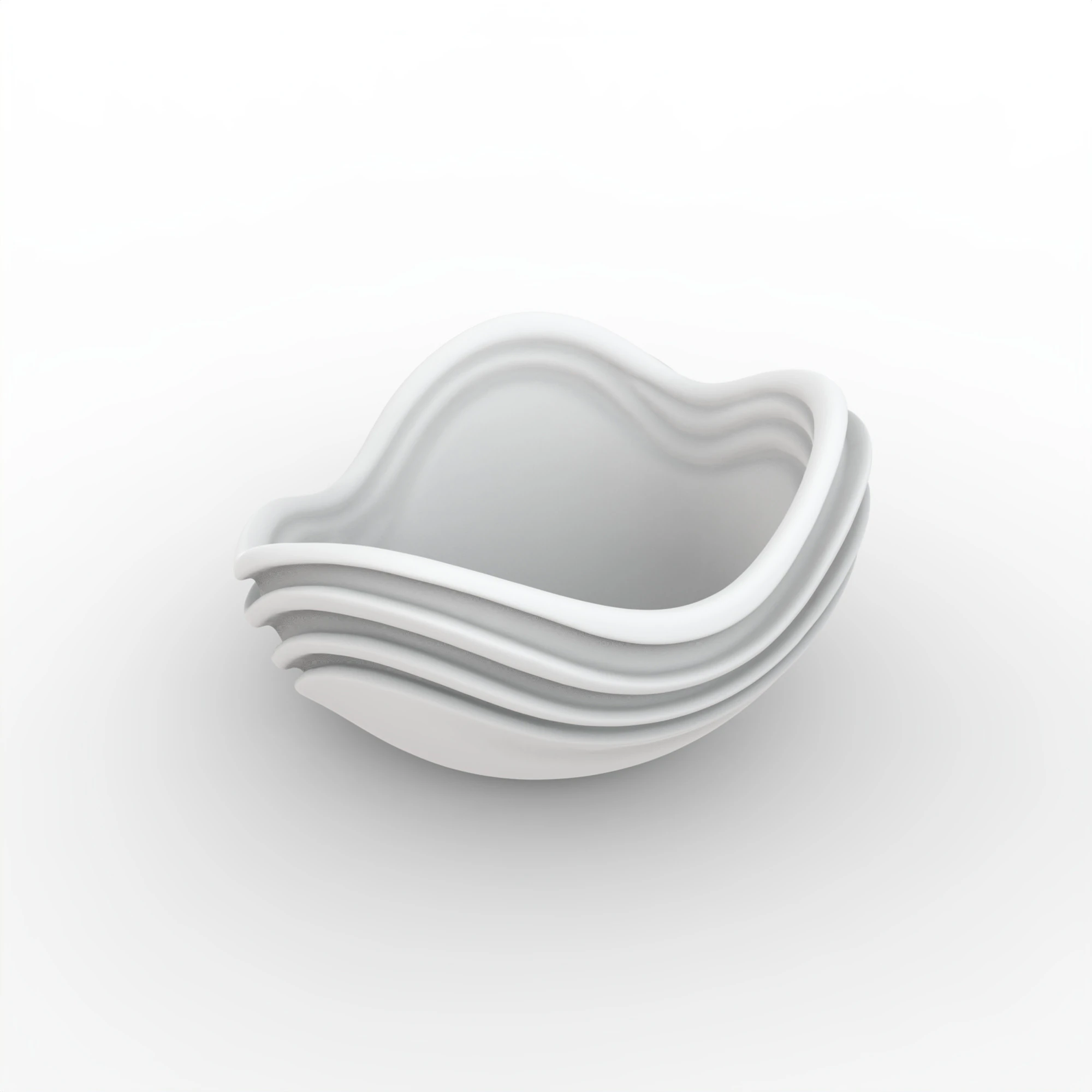 Abstract Wave Bowl 3D Printable Model- 3D Print Model .c4d .max .obj .3ds .fbx .stl .blend
