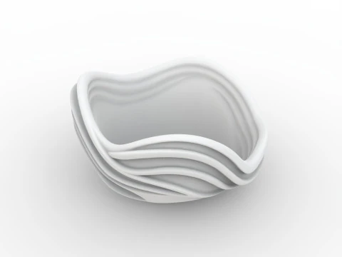 Abstract Wave Bowl 3D Printable Model- 3D Print Model