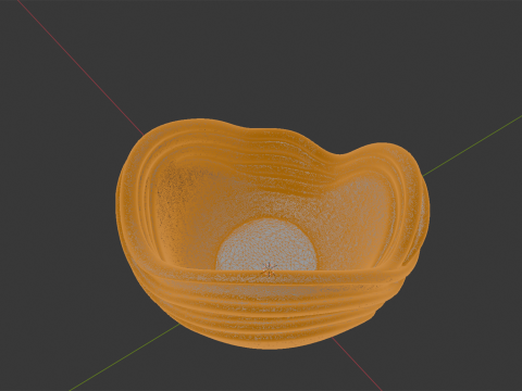 Abstract Wave Bowl 3D Printable Model- 3Dプリントモデル