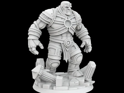 Uralter Golem-W&auml;chter 3D-druckbare Miniatur 3D Druckmodell