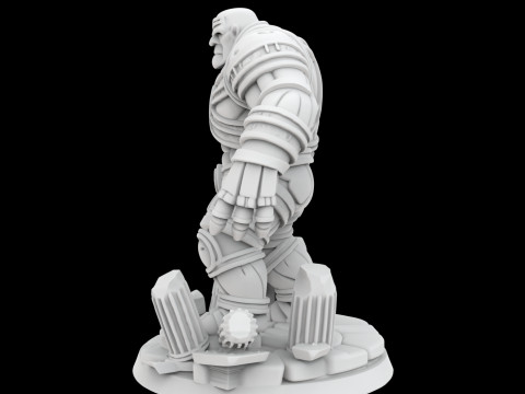 Ancient Golem Guardian 3D Printable Miniature Modello di stampa 3D